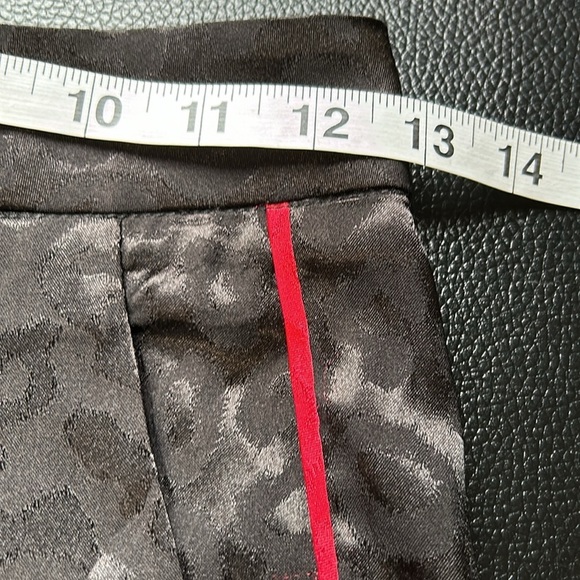 SEN Eden Jogger Pant Black Red Stripe Leopard Print Silky Pockets Sz XS - Picture 11 of 12